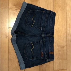 7 for all man kind denim shorts